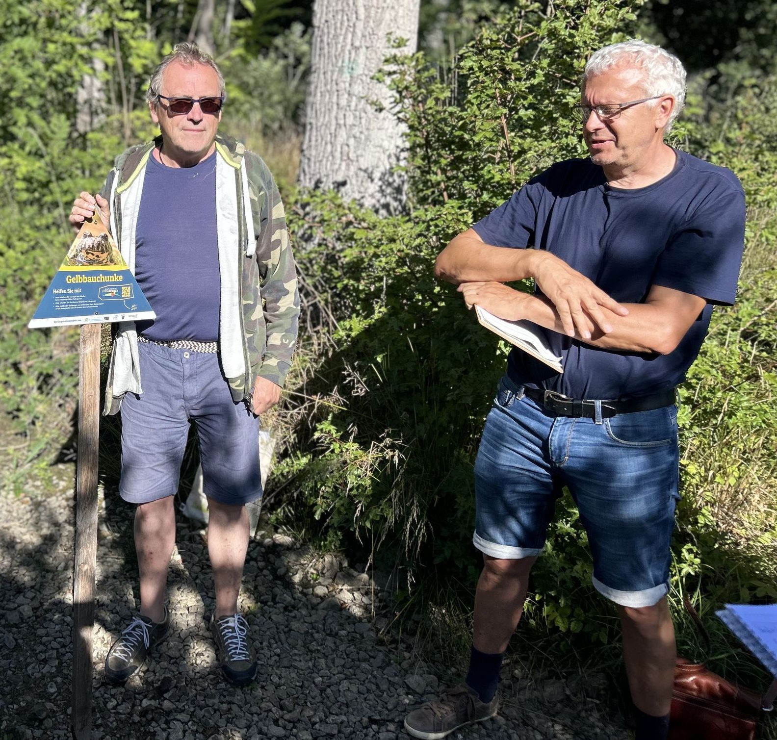 Die ehrenamtlichen Naturschützer Siegfried Klafschinski und Manfred Staudinger, Foto: Matthias Oberth